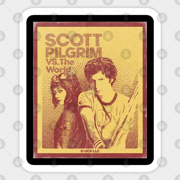 Scott Pilgrim and Ramona Flowers Sticker by SerenityByAlex